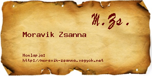 Moravik Zsanna névjegykártya